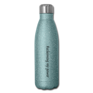 Jigna Stainless Steel Water Bottle - turquoise glitter